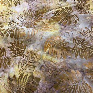 2 1/3 yards Quilt Cotton Batik Fabric Material Yellow Gold #38